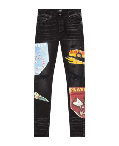 Pre-owned Amiri Playboy Magazine Jeans In Black