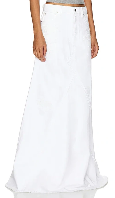 Shop Grlfrnd Fiona Godet Maxi Skirt In White Rip