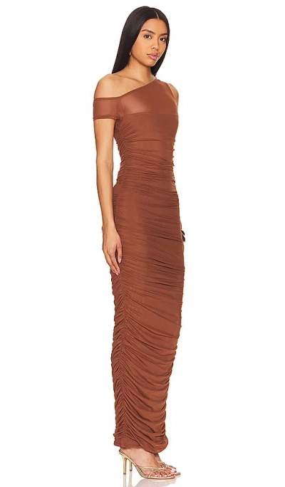Afrm Biona Maxi Dress In Dark Clay