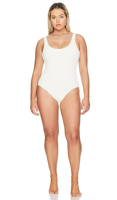 Shop Good American Always Fits Tanks Bodysuit In Cloud White001