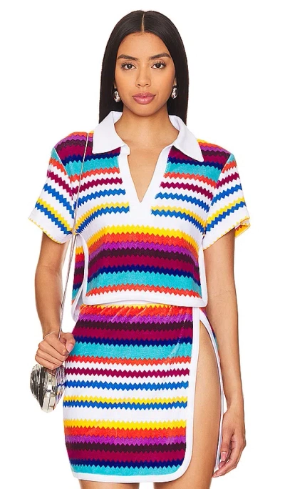 Shop Missoni Cropped Polo In 多色
