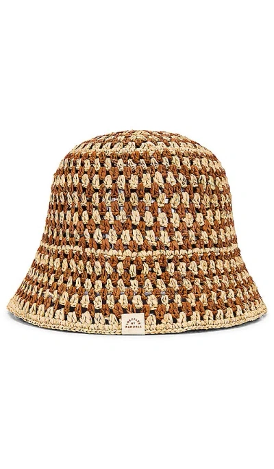 Shop Loeffler Randall Jocelyn Raffia Bucket Hat In 自然皮色、棕色