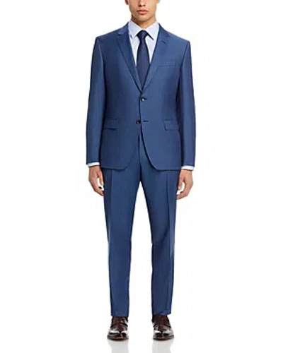 Shop Hugo Boss Huge/genius Wool Twill Slim Fit Suit In Blue