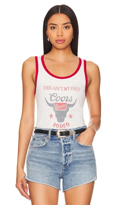 Shop The Laundry Room Ain't My First Coors Rodeo Rib Tank In 白色 & 红色