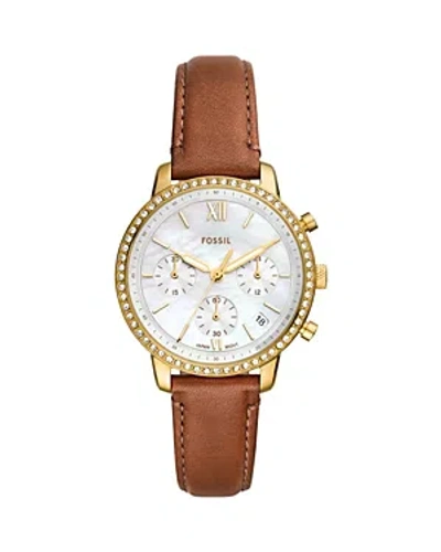 Shop Fossil Neutra Chronograph, 36mm In White/brown