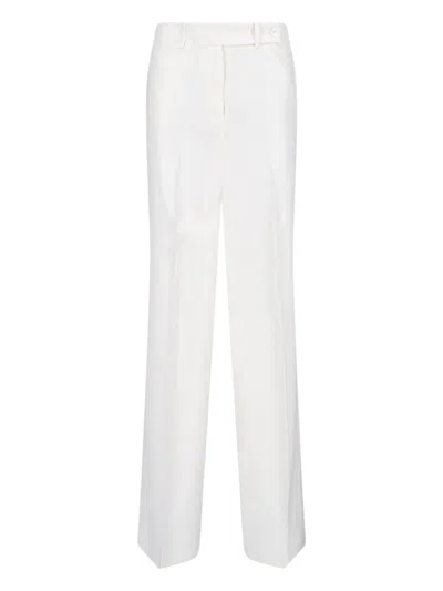 Kiton Straight Trousers With Belt Loops And Pockets In White
