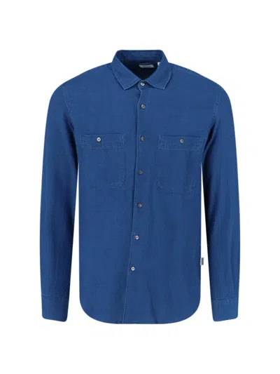 Shop Aspesi 'model C' Shirt In Blue