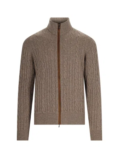 Shop Loro Piana Zip Sweater In Brown