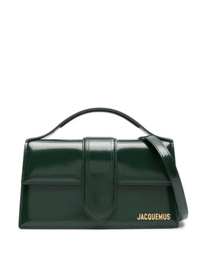 Shop Jacquemus Bag "le Grand Bambino" In Green