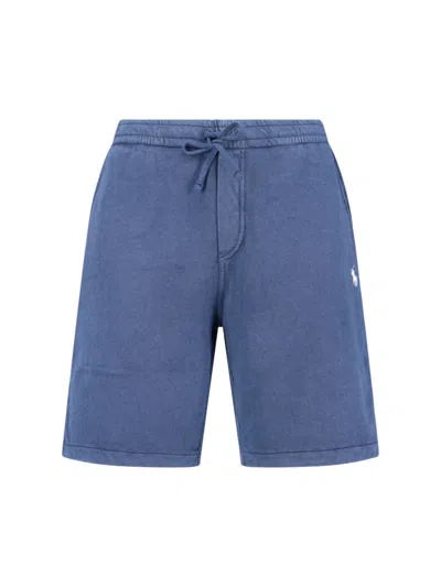 Shop Polo Ralph Lauren Sporty Pants In Blue