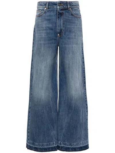 Shop Stella Mccartney Flared High Waist Jeans In Blue