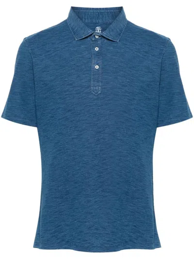 Shop Brunello Cucinelli Polo Shirt In Blue