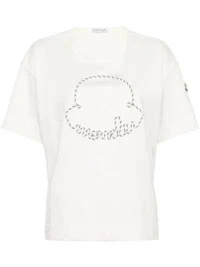 Shop Moncler T-shirt In White