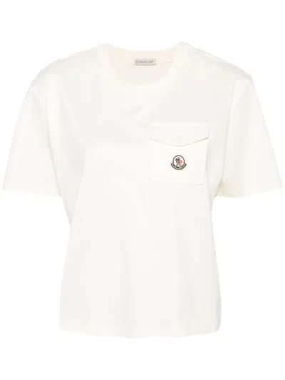 Shop Moncler T-shirt In White