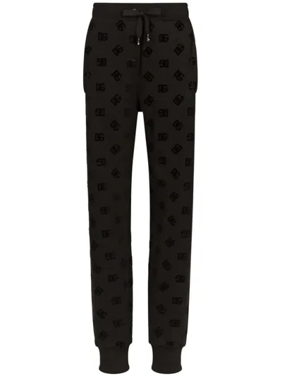 Shop Dolce & Gabbana `dna` Track Pants In Black  