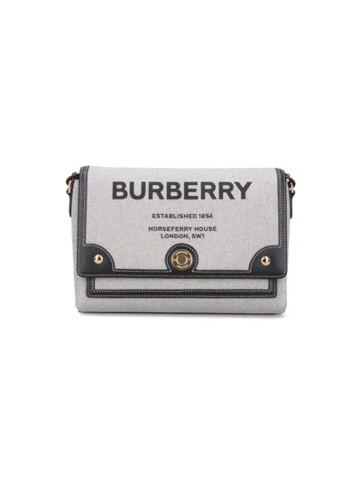 Shop Burberry - Horseferry Note Shoulder Bag In Black  