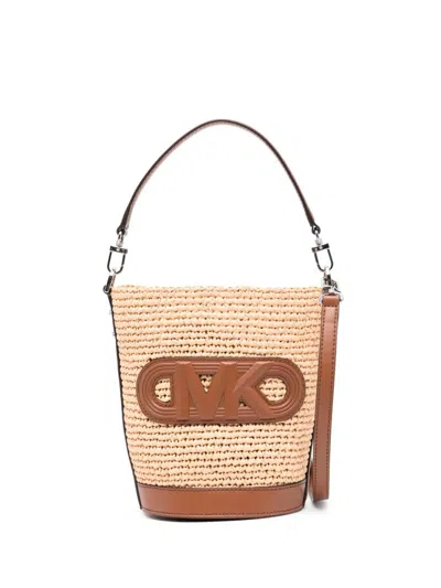 Shop Michael Kors `townsend` Small Convertible Bucket Crossbody Bag In Beige