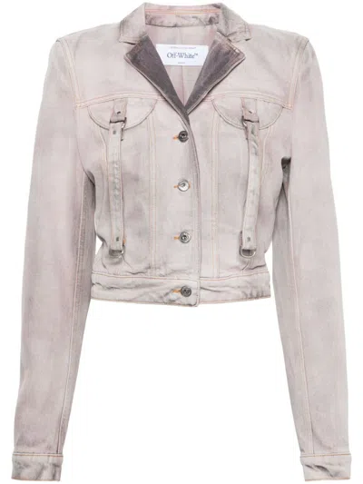 Off-white `laundry` Cargo Jacket In Gray