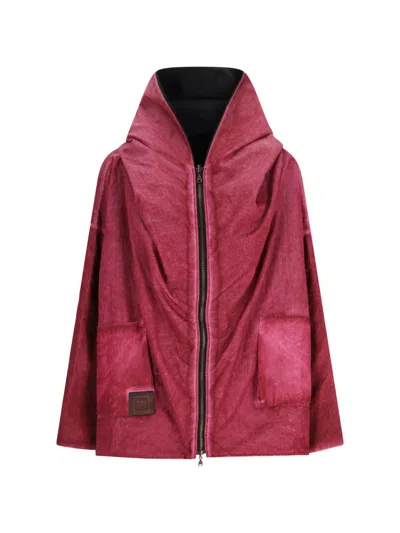 Shop Kimo No-rain Reversible Raincoat In Red