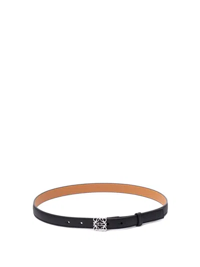 Shop Loewe `anagram` Belt In Black  