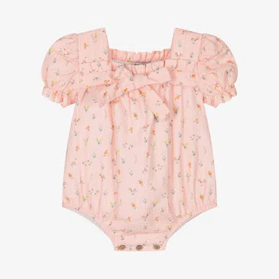 Shop Babidu Baby Girls Pink Floral Cotton Shortie