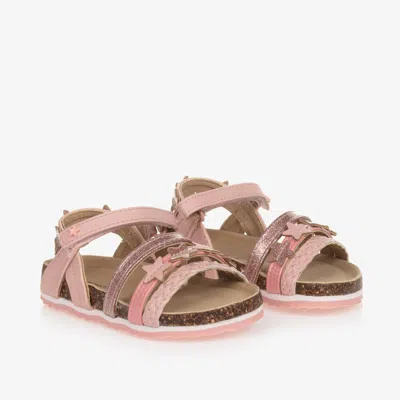 Shop Mayoral Girls Pink Faux Leather Sandals