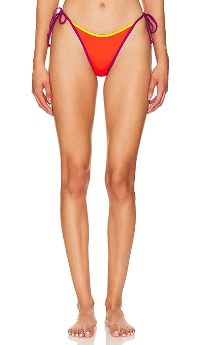 Shop L*space Levy Side Tie Bitsy Bottom In Pimento & Berry