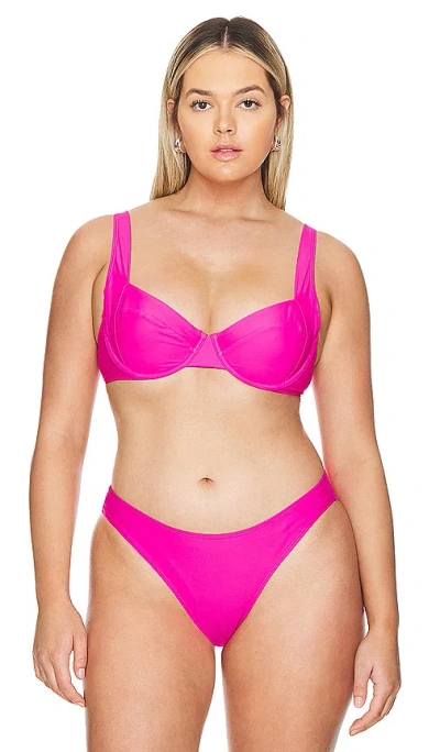 Shop Good American Support Demi Top In Pink Glow002