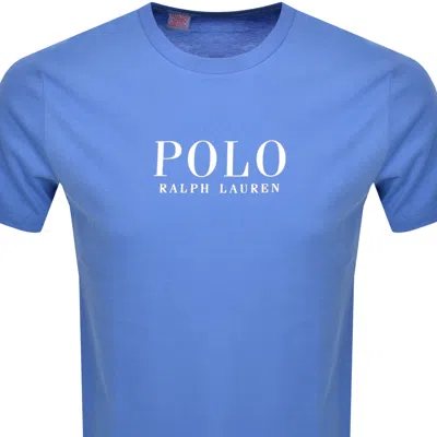 Shop Ralph Lauren Logo Crew Neck T Shirt Blue