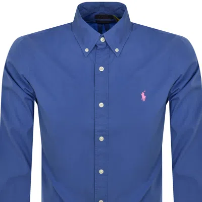 Shop Ralph Lauren Long Sleeve Shirt Blue