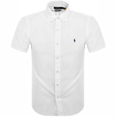 Shop Ralph Lauren Textured Short Sleeve Shirt White