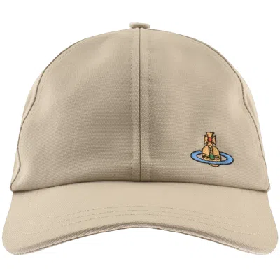 Shop Vivienne Westwood Baseball Cap Beige