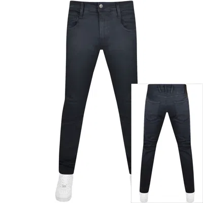 Shop Replay Anbass Slim Fit Hyperflex Jeans Navy