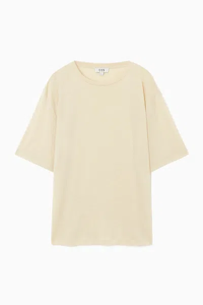 Shop Cos Relaxed-fit Floaty T-shirt In Beige