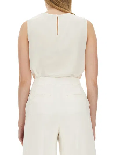 Shop Theory Georgette Top In Ivory