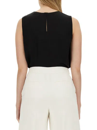 Shop Theory Georgette Top In Black