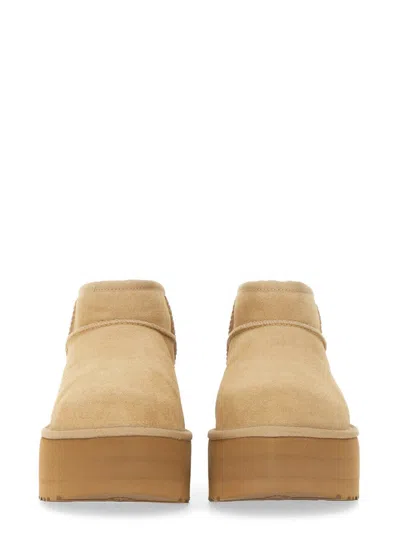 Shop Ugg Classic Ultra Mini Boot With Platform In Beige