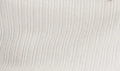 Madewell Ribbed Long Sleeve Turtleneck Crop Top In Antique Cream