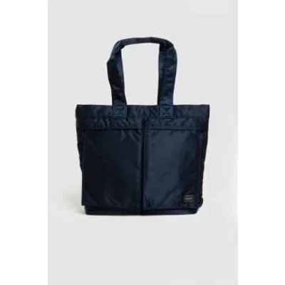 Shop Porter-yoshida & Company Flex 2way Tote Bag Navy In Blue