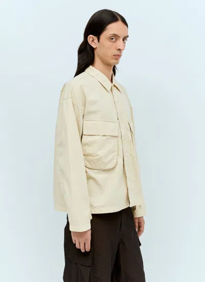 Shop Stussy Military Overshirt In Beige