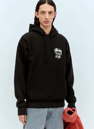 Shop Stussy Tough Gear Hooded Sweatshirt In Black