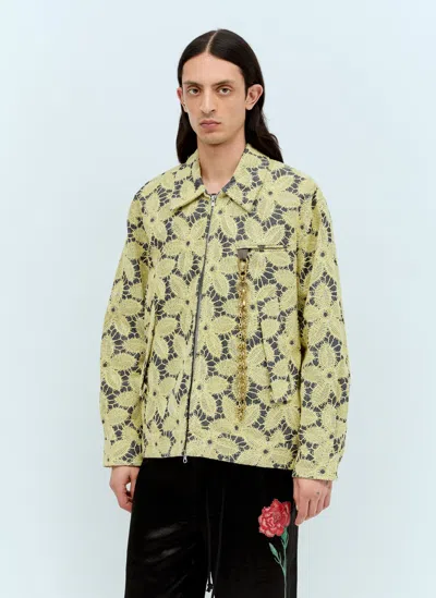 Shop Song For The Mute Coach Jacket In Yellow