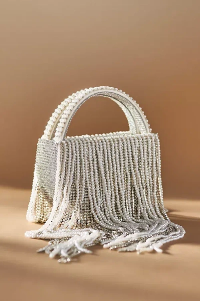 Shop Retroféte Estel Pearl Fringe Bag In White