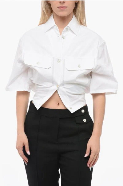 Shop Off-white Cropped Shorts Sleeved Shirt