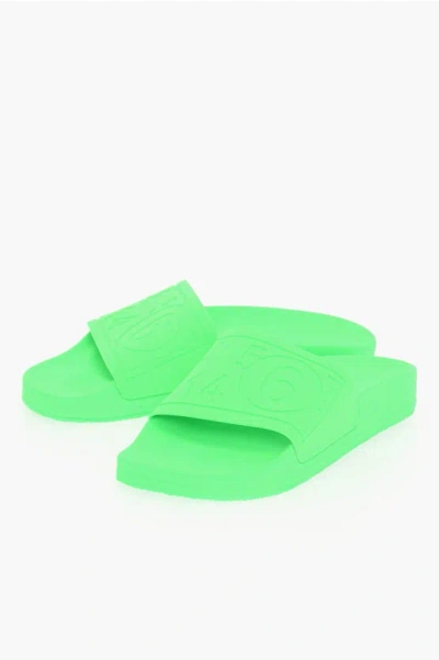 Shop Maison Margiela Mm6 Fluo Effect Solid Color Slides