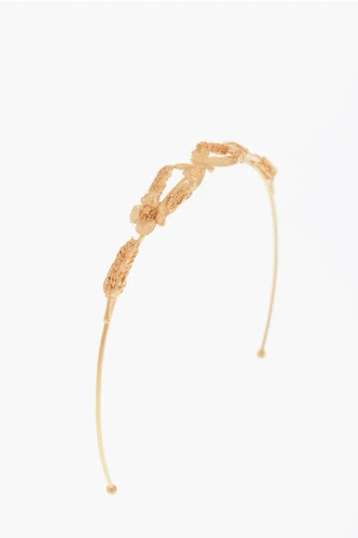 Shop Dior Golden-effect Mille Fleurs Hairband
