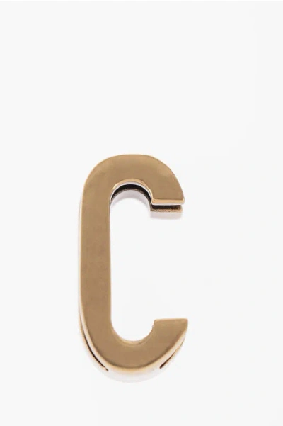 Shop Dior C-shaped Golden-effect Charm For Shoulder Strap