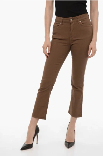 Shop Department 5 5-pockets Cropped Clar Pants With Logo-button