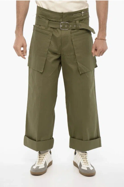 Shop Bluemarble Cuffed Hem Pants With Belt