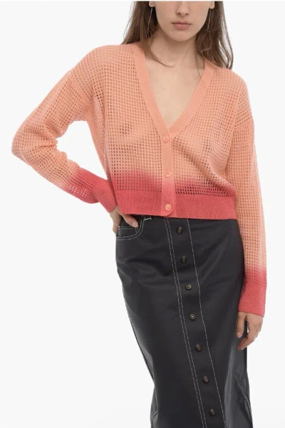 360 Sweater Gradient Effect Openwork Jessica Cardigan